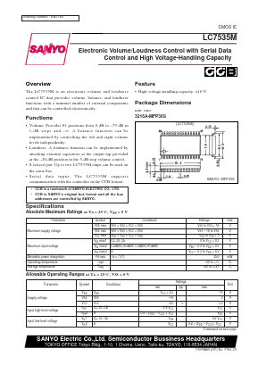 LC7535M Datasheet PDF SANYO -> Panasonic
