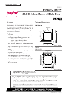 LC75838W Datasheet PDF SANYO -> Panasonic