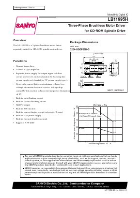 LB11995H Datasheet PDF SANYO -> Panasonic