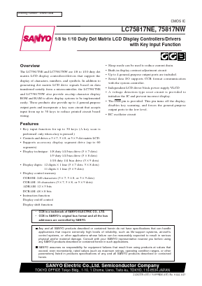 LC75817NE Datasheet PDF SANYO -> Panasonic