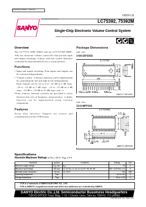 LC75392M Datasheet PDF SANYO -> Panasonic
