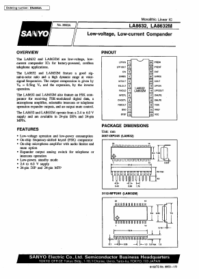 LA8632 Datasheet PDF SANYO -> Panasonic