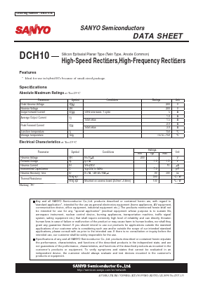 DCH10 Datasheet PDF SANYO -> Panasonic