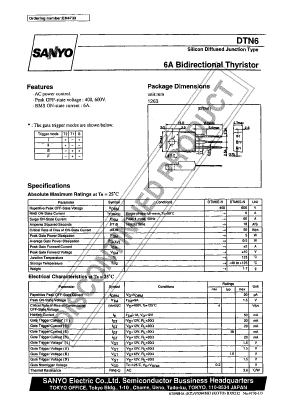 DTN6G-N Datasheet PDF SANYO -> Panasonic