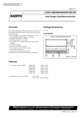 LC864128B Datasheet PDF SANYO -> Panasonic