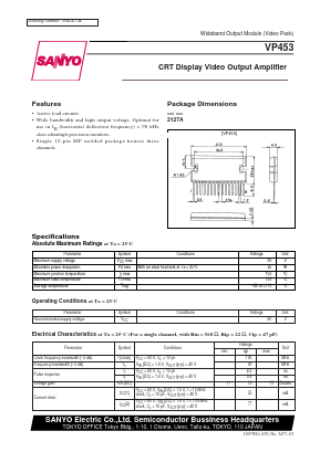 VP453 Datasheet PDF SANYO -> Panasonic