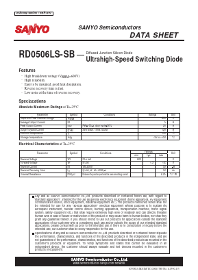 RD0506LS-SB Datasheet PDF SANYO -> Panasonic