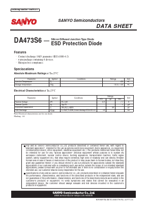 DA473S6 Datasheet PDF SANYO -> Panasonic