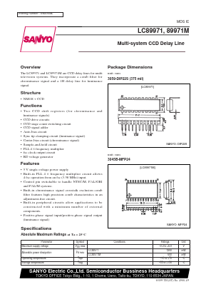 LC89971 Datasheet PDF SANYO -> Panasonic