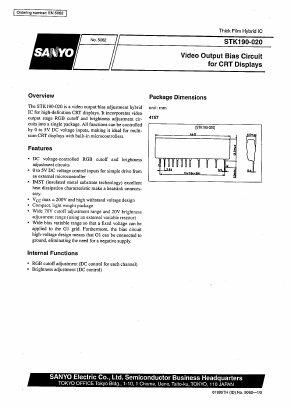 STK190-020 Datasheet PDF SANYO -> Panasonic