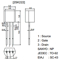 2SK222D Datasheet PDF SANYO -> Panasonic