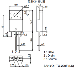 2SK3415LS Datasheet PDF SANYO -> Panasonic