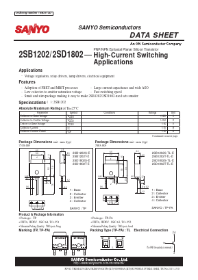 2SB1202T-TL-E Datasheet PDF SANYO -> Panasonic