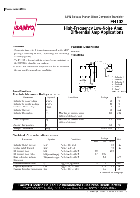 FH102 Datasheet PDF SANYO -> Panasonic