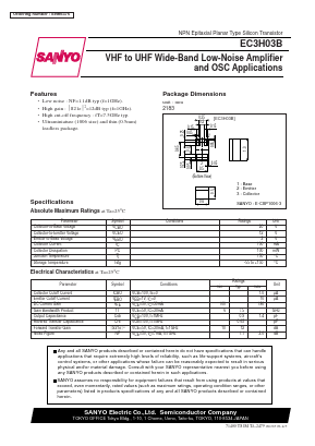 EC3H03B Datasheet PDF SANYO -> Panasonic