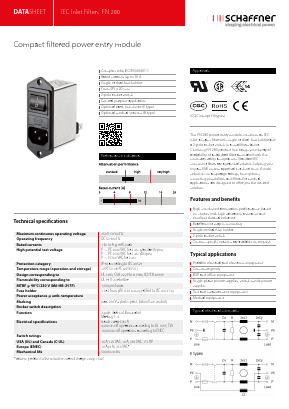FN282-10-06 Datasheet PDF Schaffner International Ltd