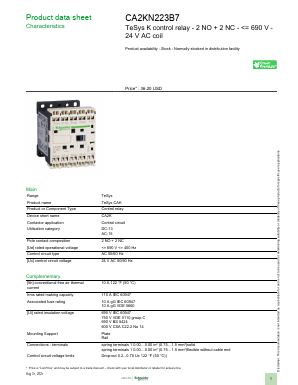 CA2KN223B7 Datasheet PDF Schneider Electric