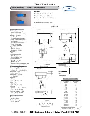 WIW1012-1-504 Datasheet PDF Sharma Electro Components,Inc