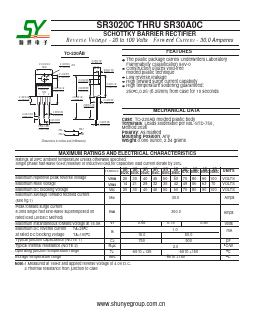 SR3080C Datasheet PDF Shunye Enterprise