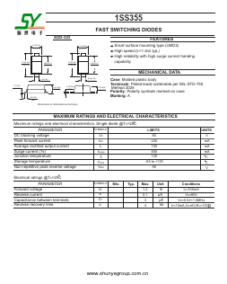 1SS355 Datasheet PDF Shunye Enterprise