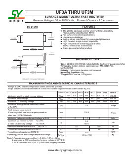 UF3A Datasheet PDF Shunye Enterprise