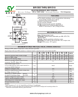 BR151 Datasheet PDF Shunye Enterprise