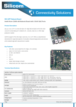 80300-0118-G00 Datasheet PDF Silicom Ltd.