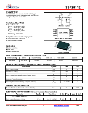 SSF2814E Datasheet PDF Silikron Semiconductor Co.,LTD.