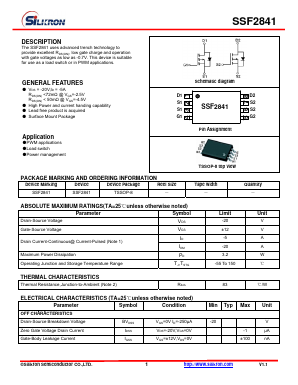 SSF2841 Datasheet PDF Silikron Semiconductor Co.,LTD.