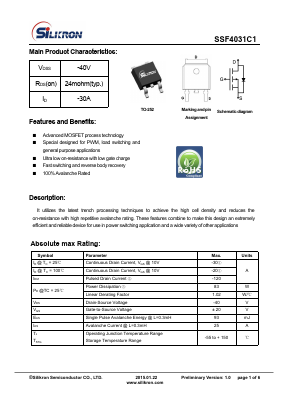 SSF4031C1 Datasheet PDF Silikron Semiconductor Co.,LTD.
