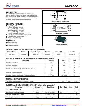 SSF8822 Datasheet PDF Silikron Semiconductor Co.,LTD.
