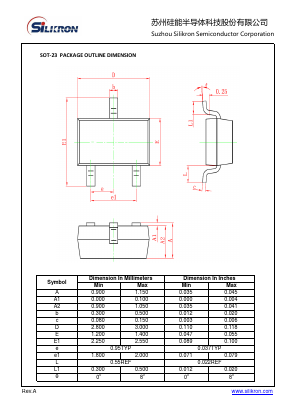 SOT23 Datasheet PDF Silikron Semiconductor Co.,LTD.