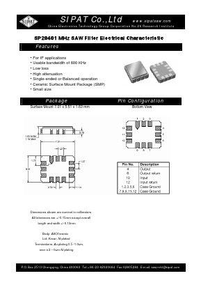 SP20401 Datasheet PDF SIPAT Co,Ltd