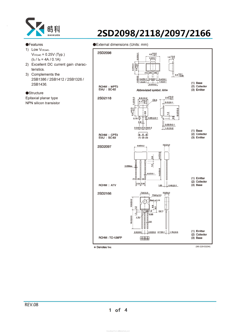 2SD2118 Datasheet PDF SHIKE Electronics