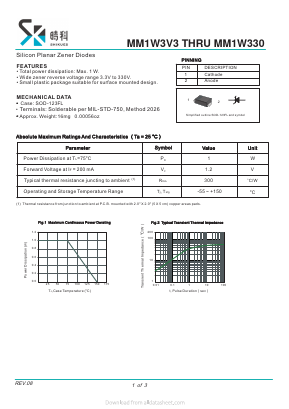 MM1W100 Datasheet PDF SHIKE Electronics