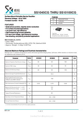SS1045CG Datasheet PDF SHIKE Electronics