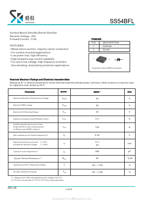 SS54BFL Datasheet PDF SHIKE Electronics