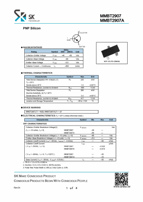 MMBT2907 Datasheet PDF SHIKE Electronics
