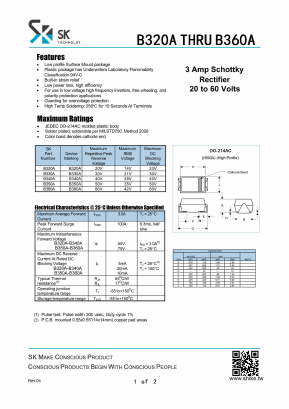 B340A Datasheet PDF SHIKE Electronics