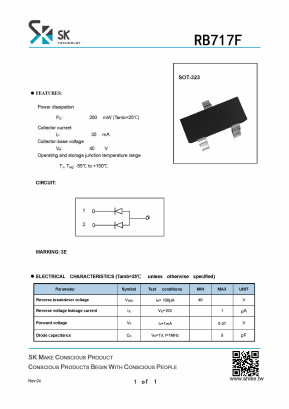 RB717F Datasheet PDF SHIKE Electronics