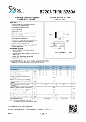 B220A Datasheet PDF SHIKE Electronics