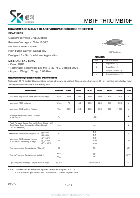 MB1F Datasheet PDF SHIKE Electronics