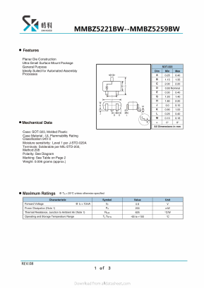 MMBZ5229BW Datasheet PDF SHIKE Electronics