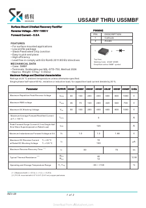US5MBF Datasheet PDF SHIKE Electronics