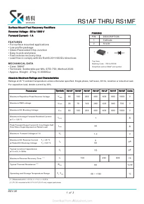 RS1MF Datasheet PDF SHIKE Electronics