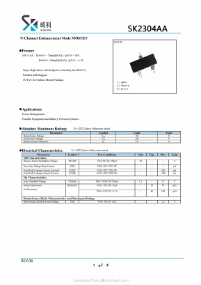 SK2304AA Datasheet PDF SHIKE Electronics