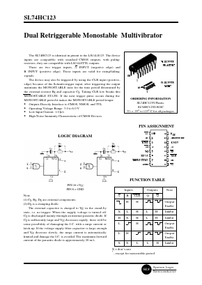 SL74HC123N Datasheet PDF System Logic Semiconductor