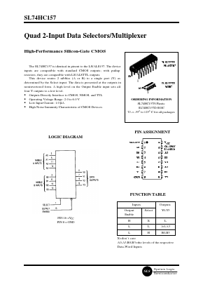 SL74HC157D Datasheet PDF System Logic Semiconductor
