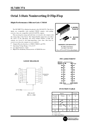 SL74HC374 Datasheet PDF System Logic Semiconductor