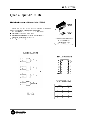 SL74HCT08N Datasheet PDF System Logic Semiconductor